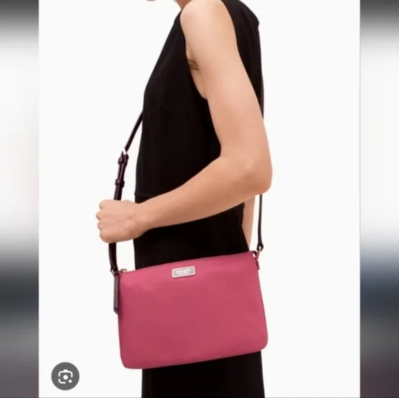 Kate Spade Triple Gusset Nylon Crossbody Bag. - Picture 2 of 8